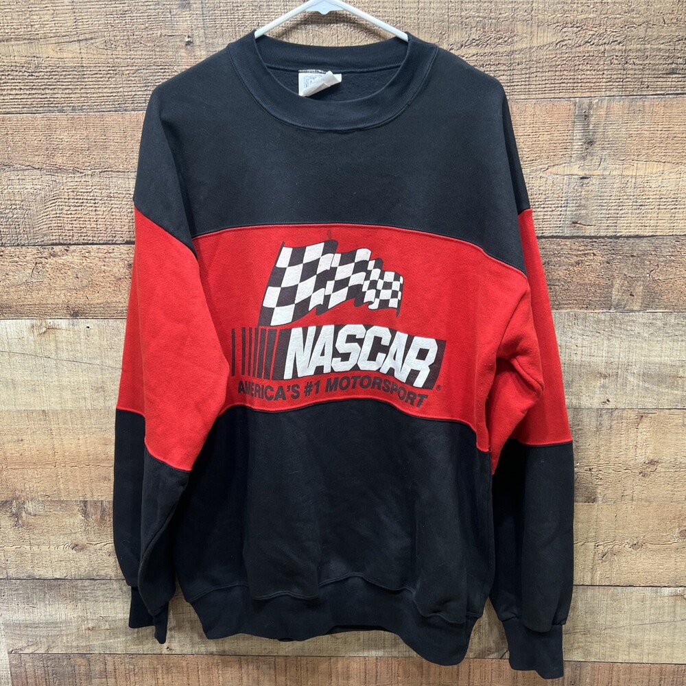Omni Sportswear Vintage NASCAR Made In USA Crewneck Sweater Mens XL 80’s 90’s